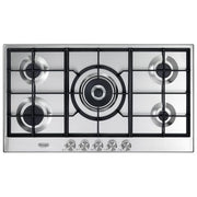 De'Longhi NSL590X Piano cottura Gas 90 cm 5 fuochi 1 doppia corona griglie in ghisa colore Acciaio inox