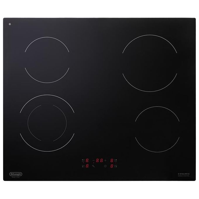 De'Longhi PVC 61 N Piano cottura Vetroceramica 60 cm 4 Zone Touch Control Timer Digitale colore Nero