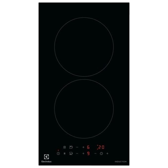 Electrolux LIT30231C Piano cottura a induzione 30 cm 2 zone cottura touch funzione boost timer colore Nero