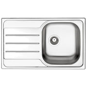 Apell OH791ILPC Serie Oceano Lavello Acciaio Inox da Incasso 1 Vasca Gocciolatoio a Sinistra 79x50cm