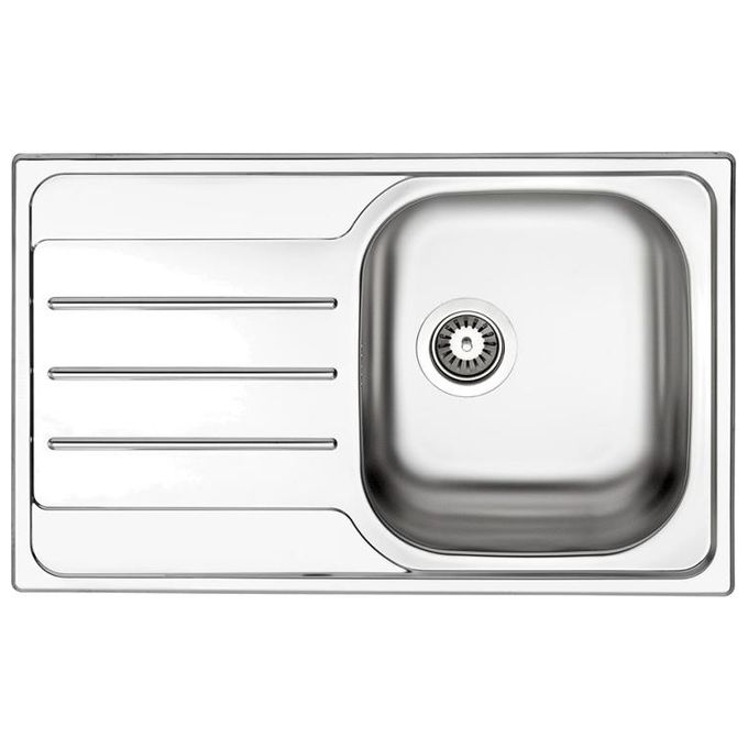 Apell OH791ILPC Serie Oceano Lavello Acciaio Inox da Incasso 1 Vasca Gocciolatoio a Sinistra 79x50cm