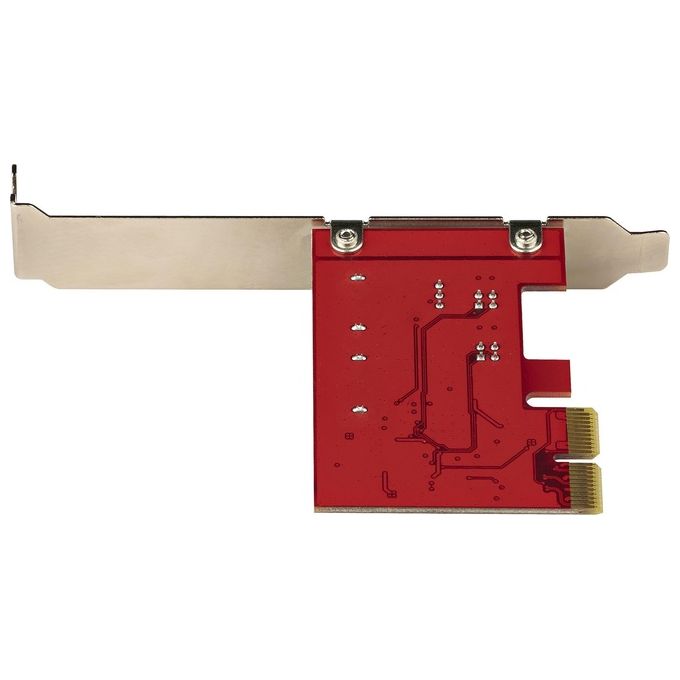 StarTech 2P6GR-PCIE-SATA-CARD Scheda di Espansione PCIe SATA 2 Porte 6Gbps Controller RAID ASM1062R Profilo Alto-Basso colore Rosso