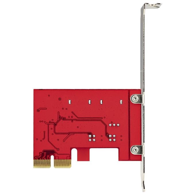 StarTech 2P6GR-PCIE-SATA-CARD Scheda di Espansione PCIe SATA 2 Porte 6Gbps Controller RAID ASM1062R Profilo Alto-Basso colore Rosso