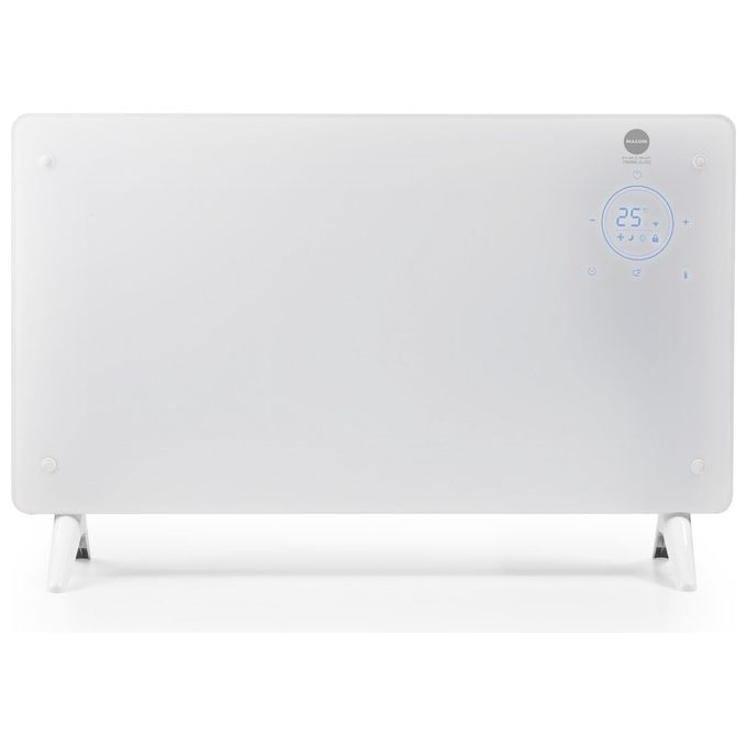 Macom 937 Enjoy and Relax Thermo Glass Termoconvettore 2000 W timer 24h termostato ambiente touch screen telecomando colore Bianco
