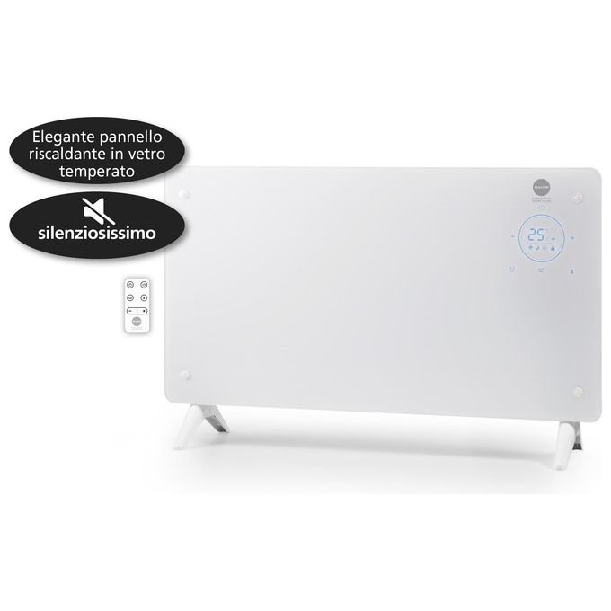Macom 937 Enjoy and Relax Thermo Glass Termoconvettore 2000 W timer 24h termostato ambiente touch screen telecomando colore Bianco