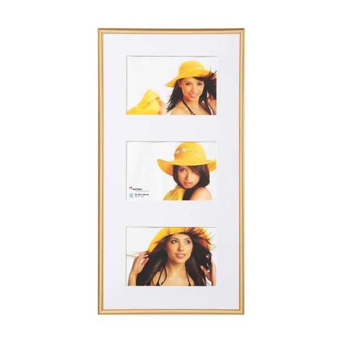 Walther New Lifestyle Cornice Portafoto 3x13x18cm in Plastica Galerie Oro