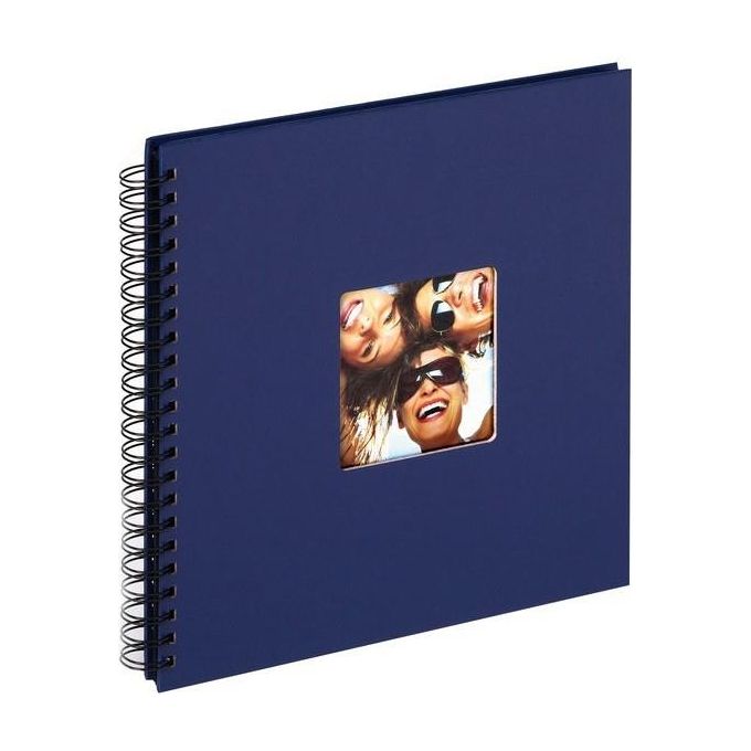 Walther Album Fotografico Fun Blu a Spirale 30x30cm 50 Pagine Nere