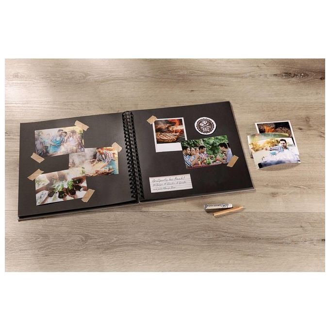 Walther SA110R Album Fotografico Fun Rosso Spirale 30x30cm 50 Pagine Nere