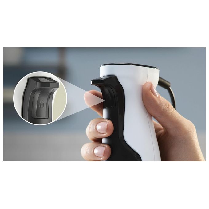 Bosch MSM4W420 Serie 4 Frullatore a immersione 800 W con Tritatutto Mini e Bicchiere Dosatore colore Bianco