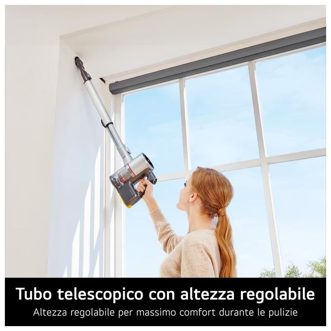LG A9K-CORE3S CordZero Aspirapolvere a bastone senza fili Kompressor 1,05 L 260 W 120 min 83 dB Wi-Fi colore Argento