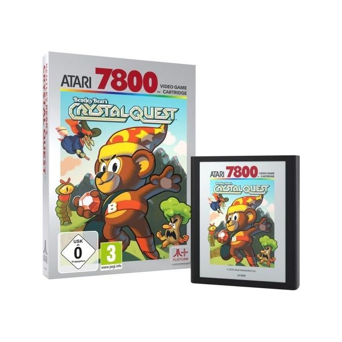 PLAION 4020628577407 Bentley Bear's Crystal Quest Videogioco per Atari 7800+ genere Platformer Adventure lingua Inglese colore Nero