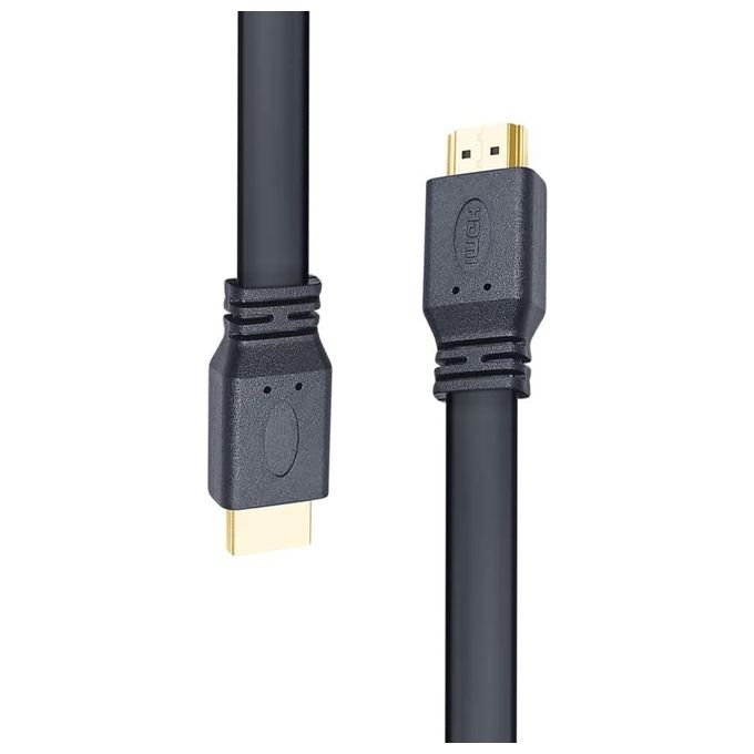 Techly Cavo Hdmi 2.0 High Speed con Ethernet A-A M-M Piatto 0.5mt