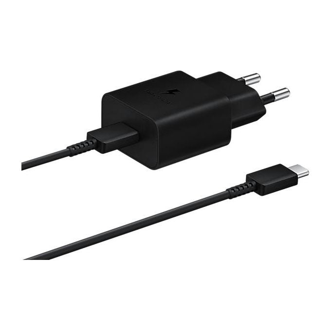 Samsung EP-T1510XBEGEU Caricabatterie USB Type-C Fast Charging 15W Nero con cavo 1mt Usb Type-C Nero