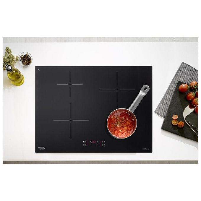 De'Longhi PIN 72 Piano cottura a induzione 70 cm 4 zone Touch Control Vetroceramica colore Nero