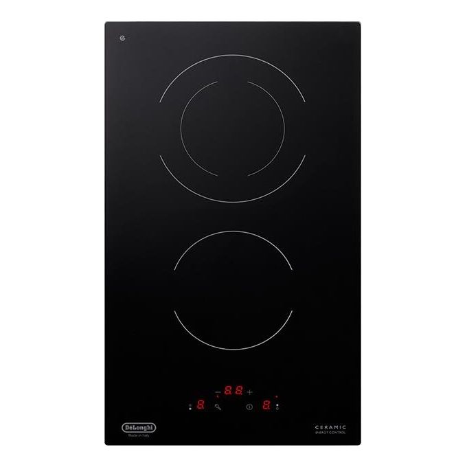 De'Longhi PVC31N Piano cottura a piastre radianti 30 cm 2 zone Touch Control Timer Pausa colore Nero