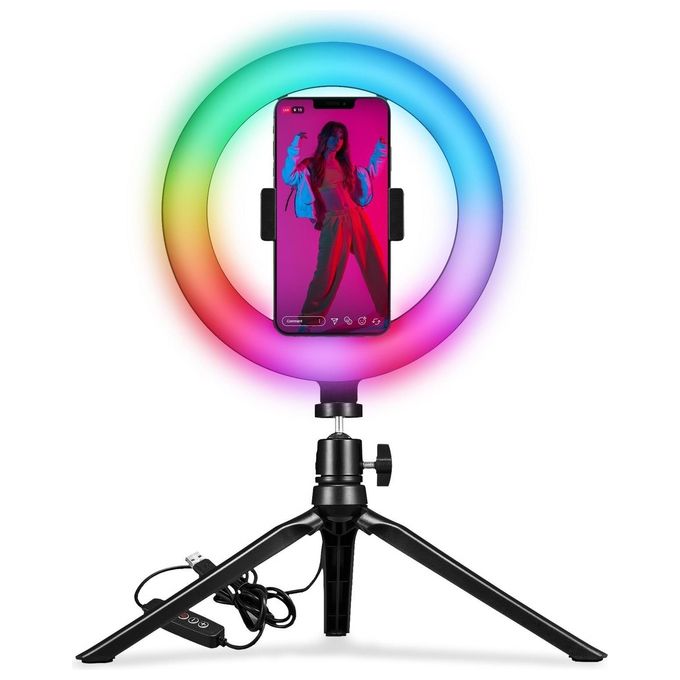 Celly Ring Light Rgb 8 Nero
