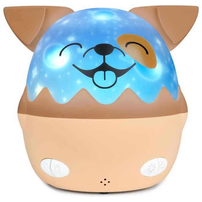 Bigben Kids Brown Dog Shape Night Light With 360º Projection With Wireless Music Nlpkidsdog