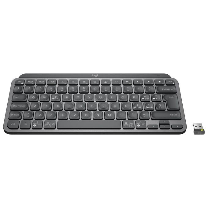 Logitech 920-010602 MX Keys Mini for Business Tastiera Wireless Compatta QWERTY Italiano Retroilluminata Bluetooth Logi Bolt colore Grafite