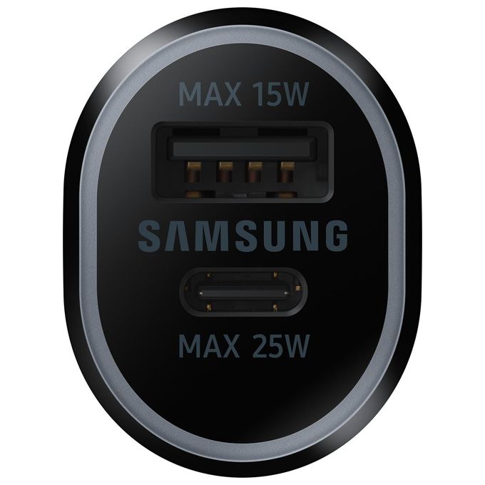 Samsung EP-L4020 Caricatore da Viaggio per Auto 40W 2 Porte USB e USB-C Nero