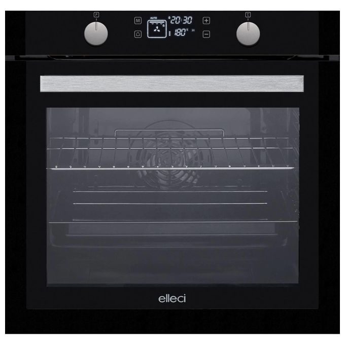 Elleci FKPP60286NS Plano Plus Forno da incasso elettrico 78 L Classe A+ Funzione Steam Clean e display LED touch (59.5x59.5x57.5 cm) colore Nero