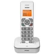 Brondi TRE-53099 Bravo Star Telefono DECT Cordless Display LCD Vivavoce Identificatore di Chiamata Rubrica 50 Memorie colore Bianco Grigio