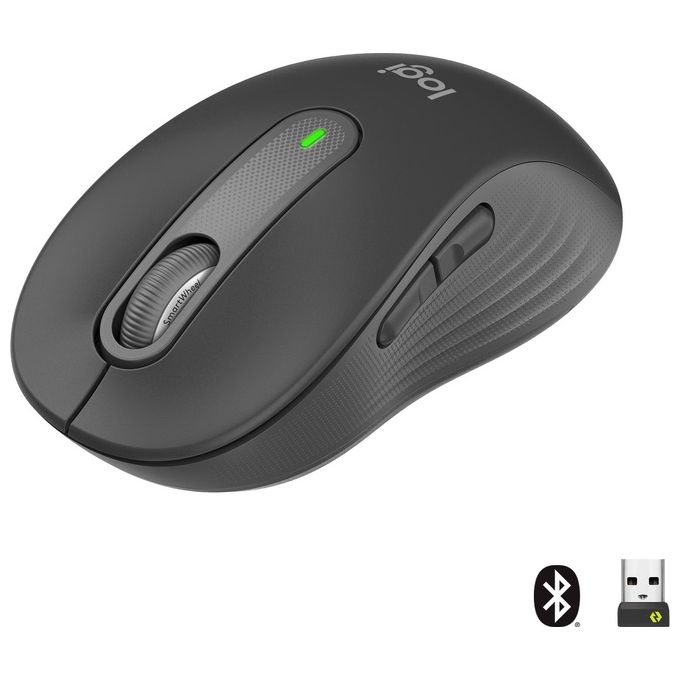 Logitech 910-006253 Signature M650 Mouse Wireless Bluetooth Ottico 2000 DPI 5 Tasti Clic Silenzioso colore Grafite