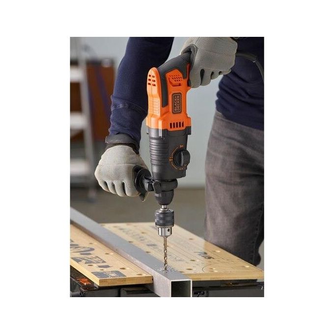 Black+decker BEHS01-QS Martello Tassellatore Scalpellatore SDS+ 650W 1.4J 3 modalita' 16mm muratura