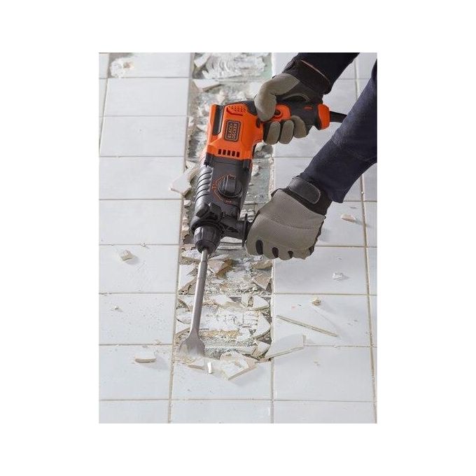 Black+decker BEHS01-QS Martello Tassellatore Scalpellatore SDS+ 650W 1.4J 3 modalita' 16mm muratura