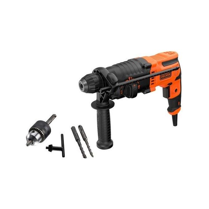 Black+decker BEHS01-QS Martello Tassellatore Scalpellatore SDS+ 650W 1.4J 3 modalita' 16mm muratura
