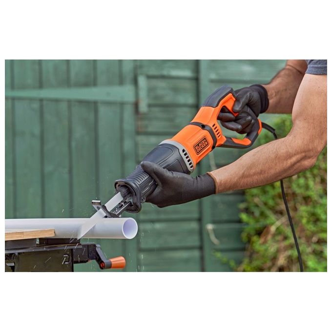 Black+decker BES301-QS Sega a Gattuccio a Filo 750W Velocita' Variabile 2800 corse-min Scarpa Pivotante