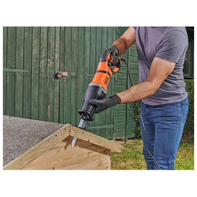 Black+decker BES301-QS Sega a Gattuccio a Filo 750W Velocita' Variabile 2800 corse-min Scarpa Pivotante