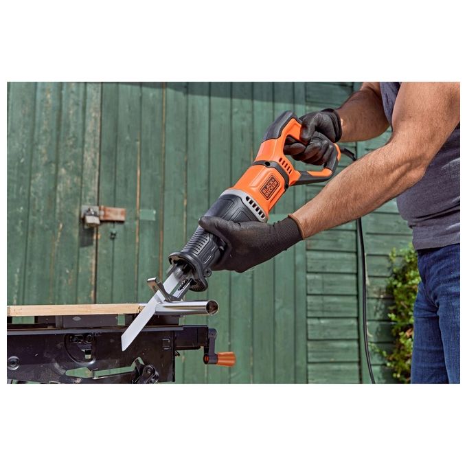 Black+decker BES301-QS Sega a Gattuccio a Filo 750W Velocita' Variabile 2800 corse-min Scarpa Pivotante