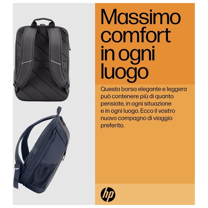 HP 6B8U7AA Travel Zaino per Laptop 15.6'' 18 L espandibile 21 L resistente all'acqua colore Blu