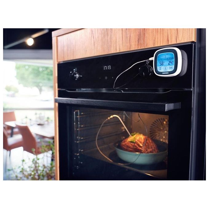 Leifheit 3223 Termometro Digitale per Arrosto e Barbecue Sonda 100 cm Resistente 380°C Timer Allarme colore Bianco