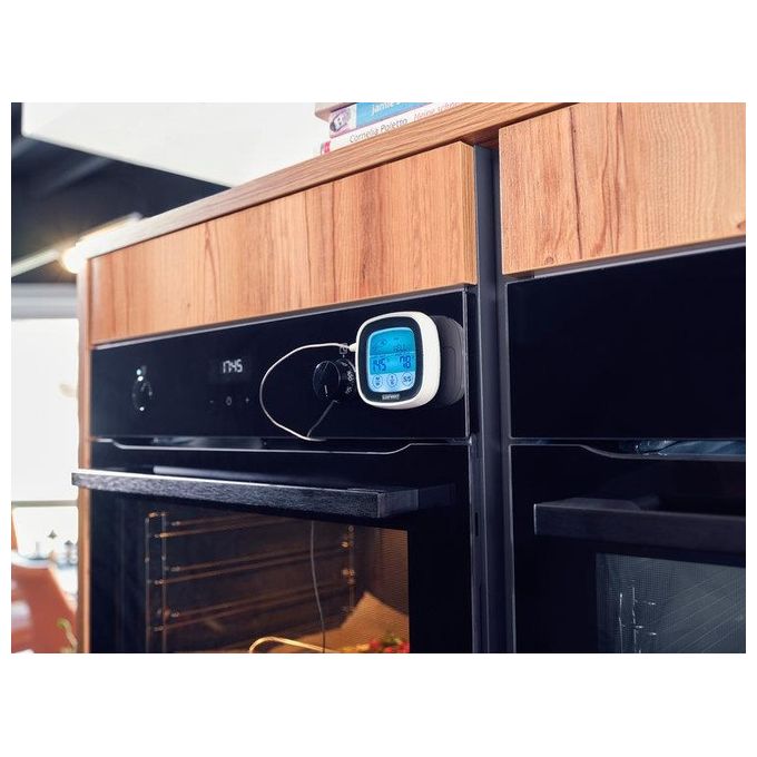 Leifheit 3223 Termometro Digitale per Arrosto e Barbecue Sonda 100 cm Resistente 380°C Timer Allarme colore Bianco