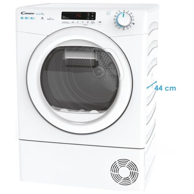 Candy CSO4H7A1DE-S Smart Pro Asciugatrice Slim a Pompa di Calore 7 Kg Classe A+ Wi-Fi Bluetooth Partenza Ritardata (85x60x46,5 cm) colore Bianco