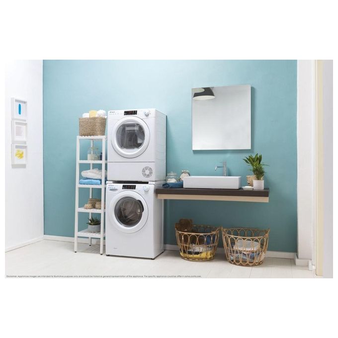 Candy CSO4H7A1DE-S Smart Pro Asciugatrice Slim a Pompa di Calore 7 Kg Classe A+ Wi-Fi Bluetooth Partenza Ritardata (85x60x46,5 cm) colore Bianco