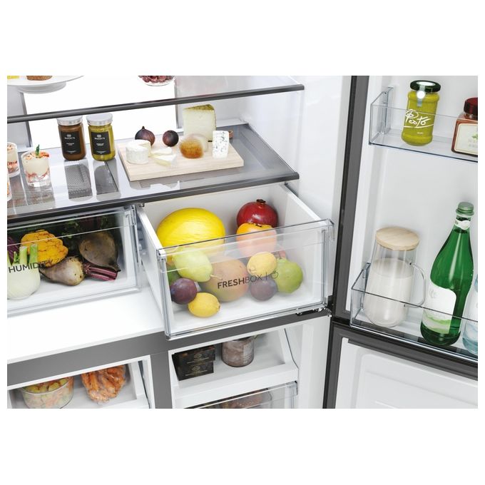 Haier HCR7818DNMM Cube 83 Serie 7 Frigorifero Multi Porta 467 L 181 cm Classe D 35 dB Total No Frost Wi-Fi colore Inox