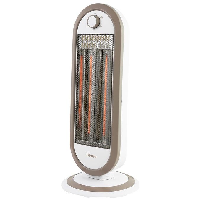 Ardes AR4B01B Tizzo Sand Stufa elettrica a carbonio 2 livelli 900W oscillante per ambienti fino a 30 m³ colore Bianco
