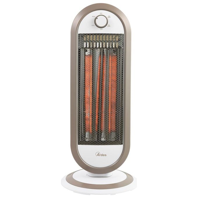 Ardes AR4B01B Tizzo Sand Stufa elettrica a carbonio 2 livelli 900W oscillante per ambienti fino a 30 m³ colore Bianco
