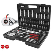 KS Tools 918.0796 CHROMEplus Set di Chiavi a Bussola 96 Pezzi Acciaio Cromo Vanadio FlankTraction Valigetta Plastica colore Nero