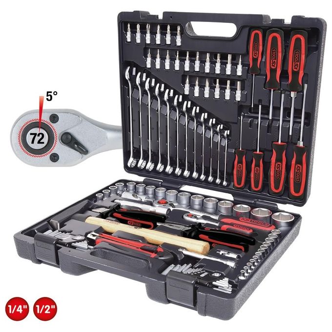 KS Tools Set di Chiavi a Bussola 97 Pezzi 1-4'' + 1-2