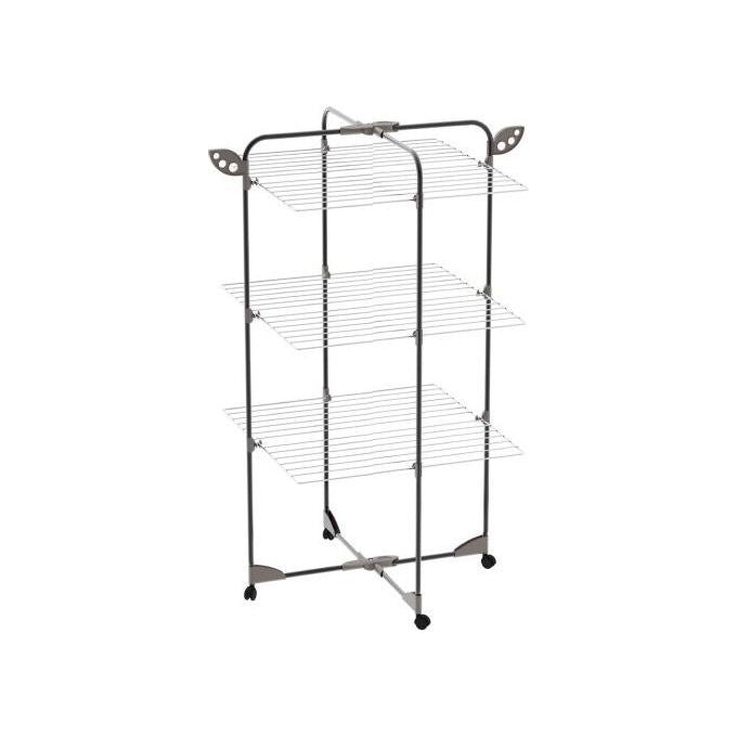 Colombo New Scal ST194-3 CPF Alpina Stendibiancheria a Torre 30 m con Ruote Portagrucce Ripiegabile colore Nero