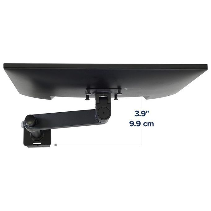 ERGOTRON 45-669-224 NX Monitor Arm Supporto per Monitor Singolo fino a 34'' e 8 Kg VESA 75x75 100x100 mm Rotazione 360° Inclinazione 30° Altezza Regolabile 199-447 mm colore Nero