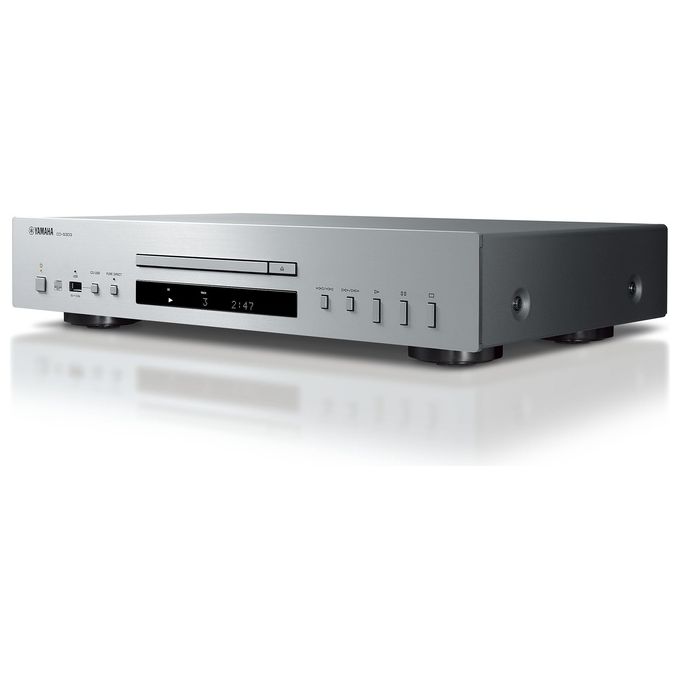 Yamaha CD-S303 Lettore CD HiFi DAC 192kHz 24bit Pure Direct USB MP3 FLAC LPCM AAC colore Argento