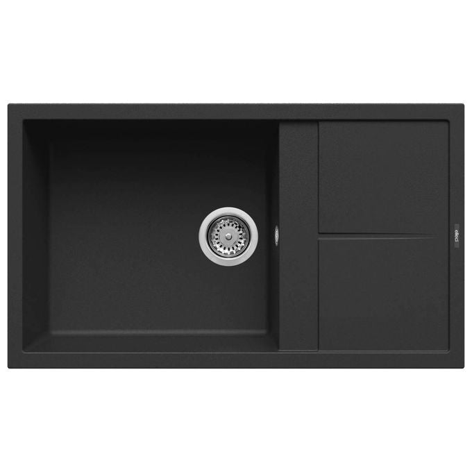 Elleci LKU41086 Unico 410 Lavello montato su piano 1 vasca con gocciolatoio reversibile Keratek plus colore Nero