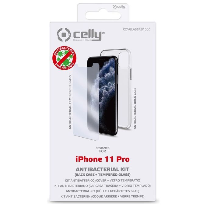 Celly KIT_ Antibacterial per iPhone 11 Pro