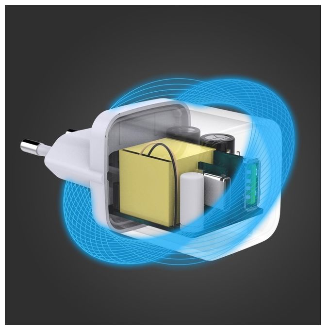 Celly Caricabatterie Cellulare 2 Usb Usb-C 20W Bianco