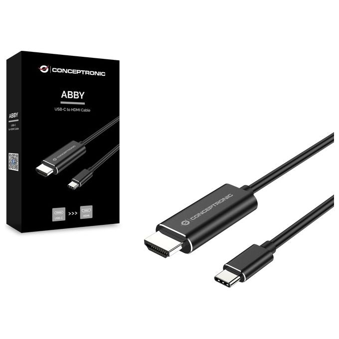 Conceptronic ABBY04B Cavo e Adattatore Video 2mt USB Tipo-C HDMI