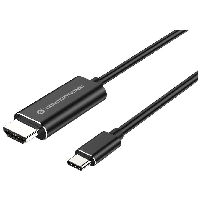Conceptronic ABBY04B Cavo e Adattatore Video 2mt USB Tipo-C HDMI